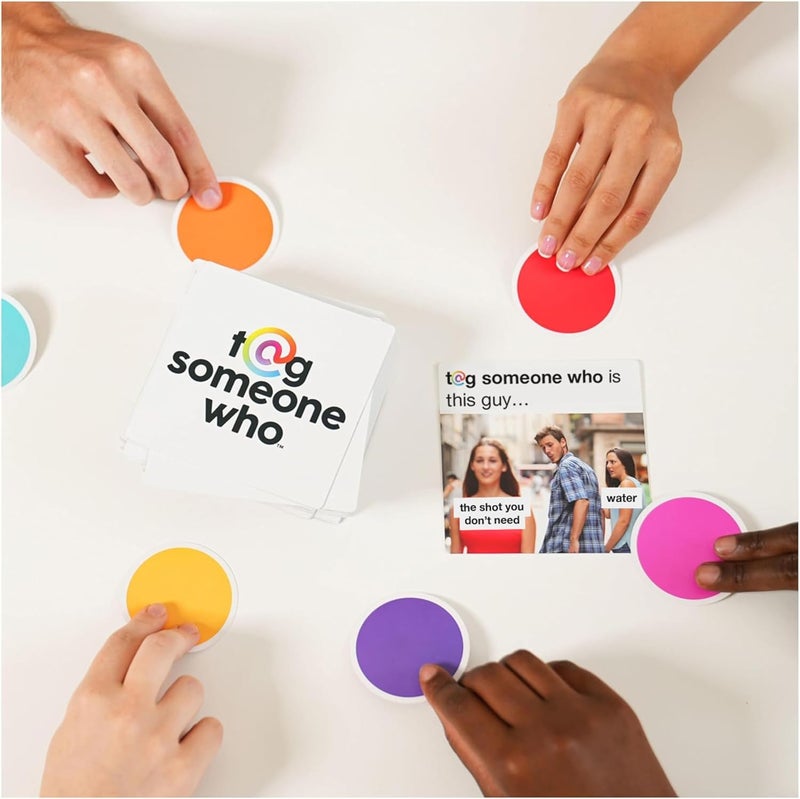 Spin Master Games , Tag Someone Who, The Viral Hit Adult Card Game, Bachelorette Party Activity, Meme Party Game, 3-8 Players, for Ages 18 & Up - Image 2